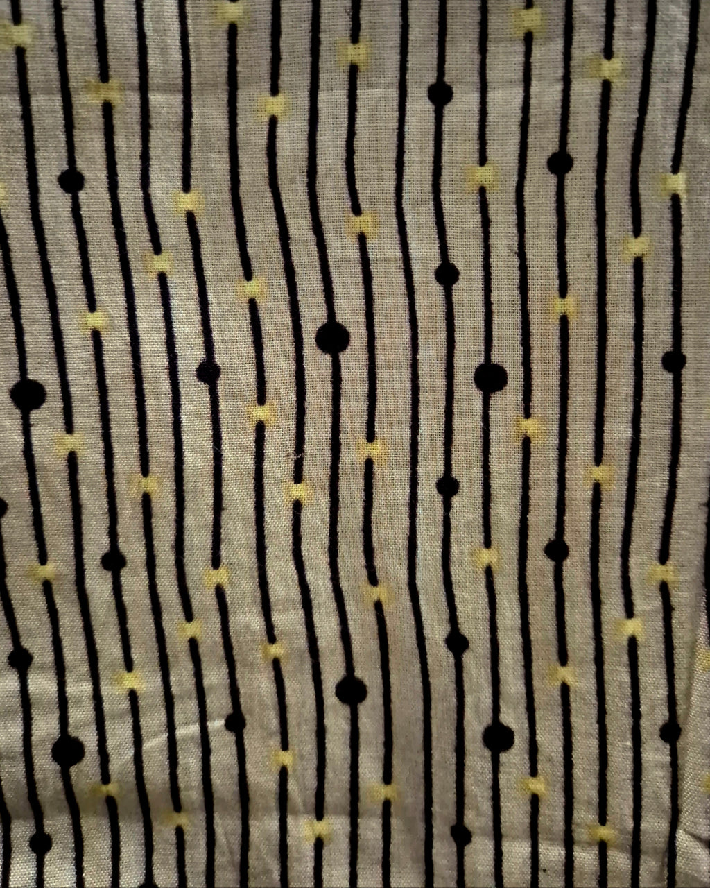 Beige Dotted Stripes Frock Nighty