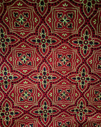 Red Ajrak Print Frock Nighty