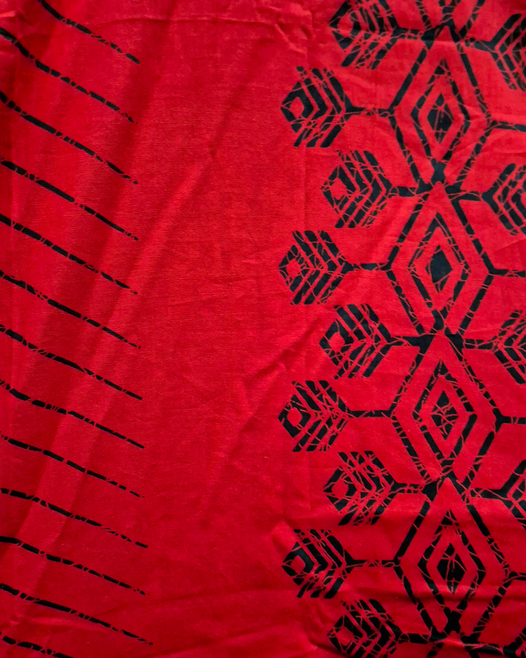 Red Center Print Frock Nighty