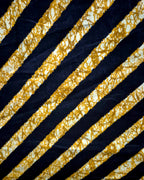 Navy Blue Diagonal Stripes Frock Nighty