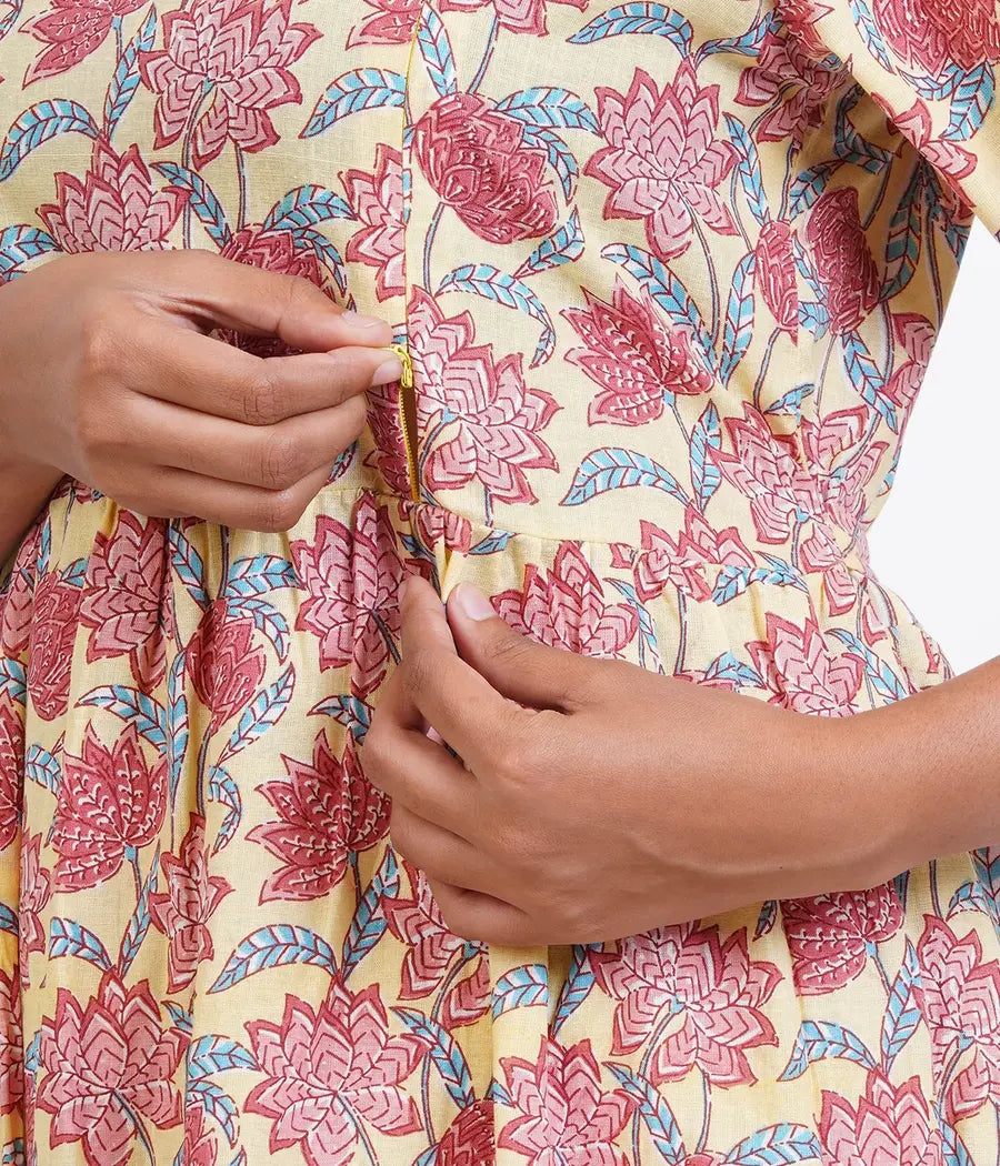 Damini Cotton Feeding Kurti WITH ZIP