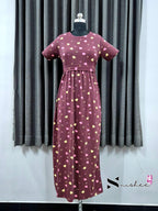Maroon Hearts Everyday Casual Maxi with detachable belt