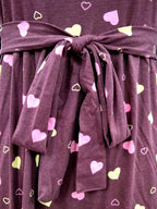 Maroon Hearts Everyday Casual Maxi with detachable belt