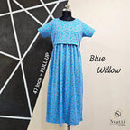 Blue Willow - Pull Up - Midi Length