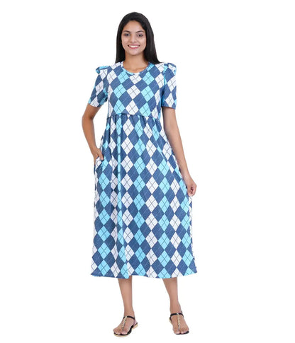 Blue Diamond - Pull Up - Midi Length