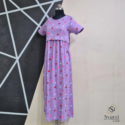 Purple Hearts - Pull Up - Full Length - Plus Size