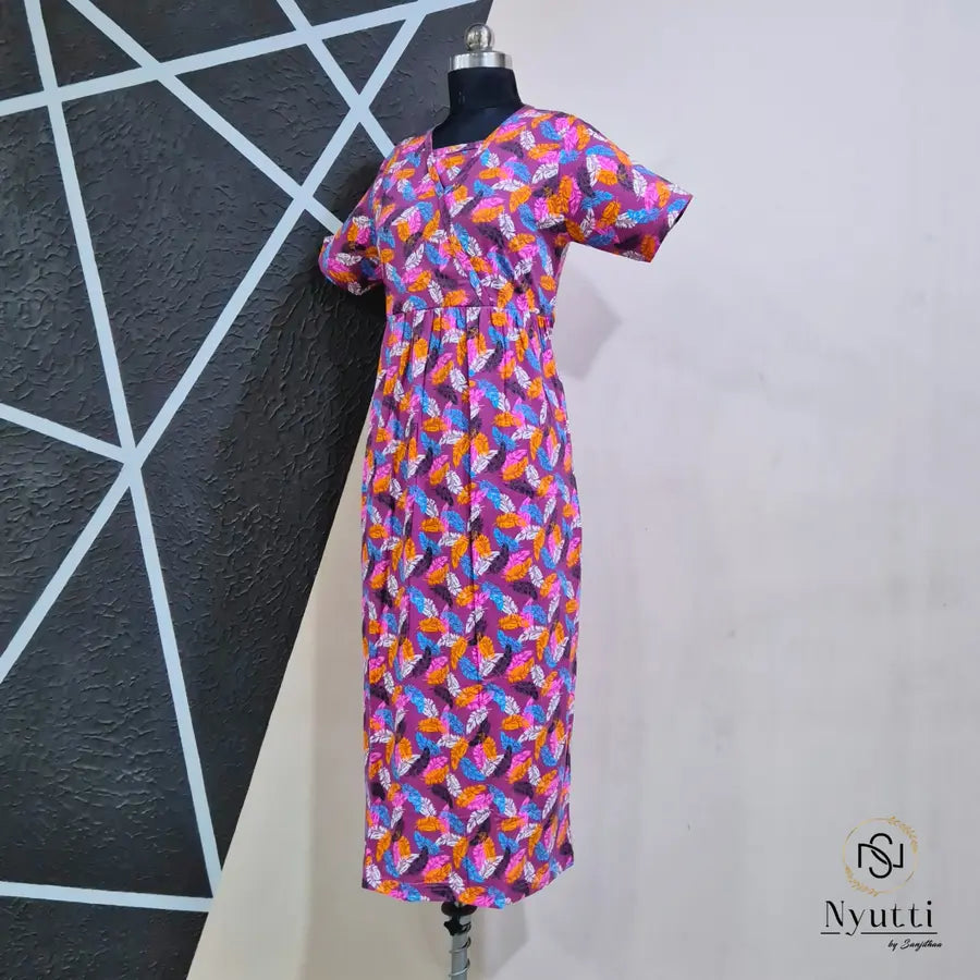 Trio Feathers - Side Pull - Midi Length
