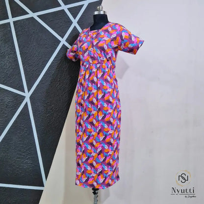 Trio Feathers - Side Pull - Midi Length