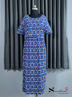 Blue Abstract - Pull Up - Full Length - Plus Size