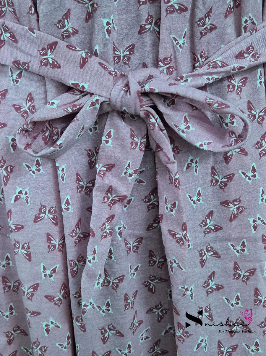 Peach Butterfly - Pull Up - Full Length - Plus Size