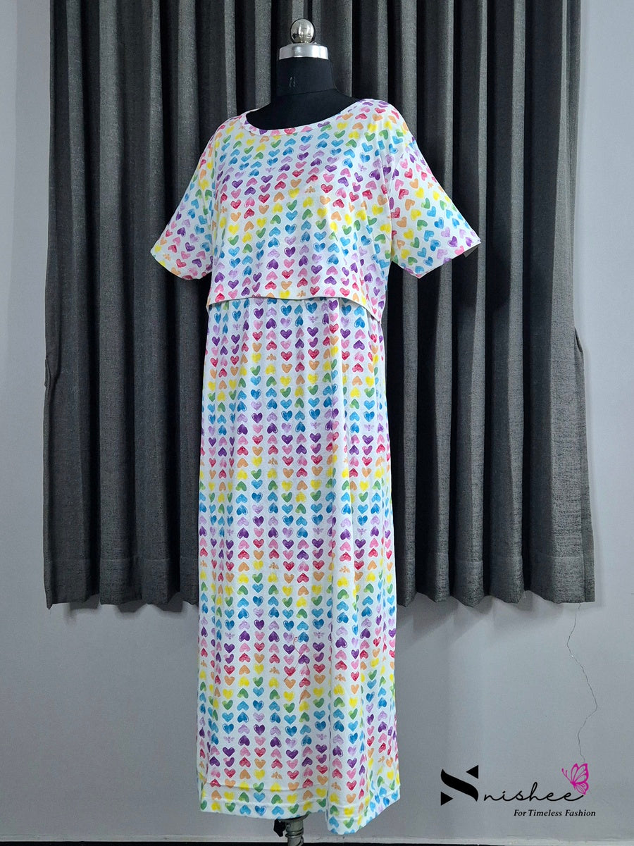 Rainbow Hearts - Pull Up - Full Length - Plus Size