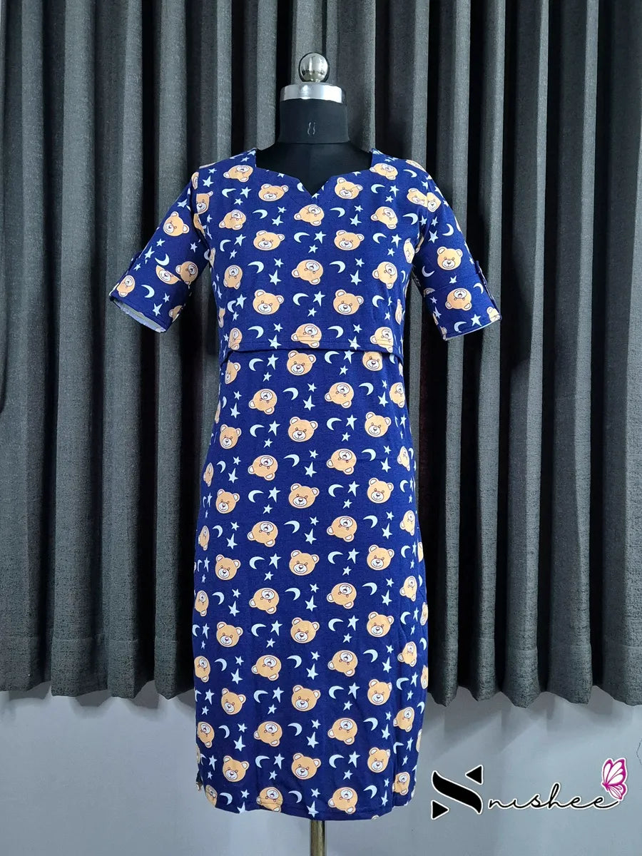 Teddy Night - Pull Up Feeding Kurti