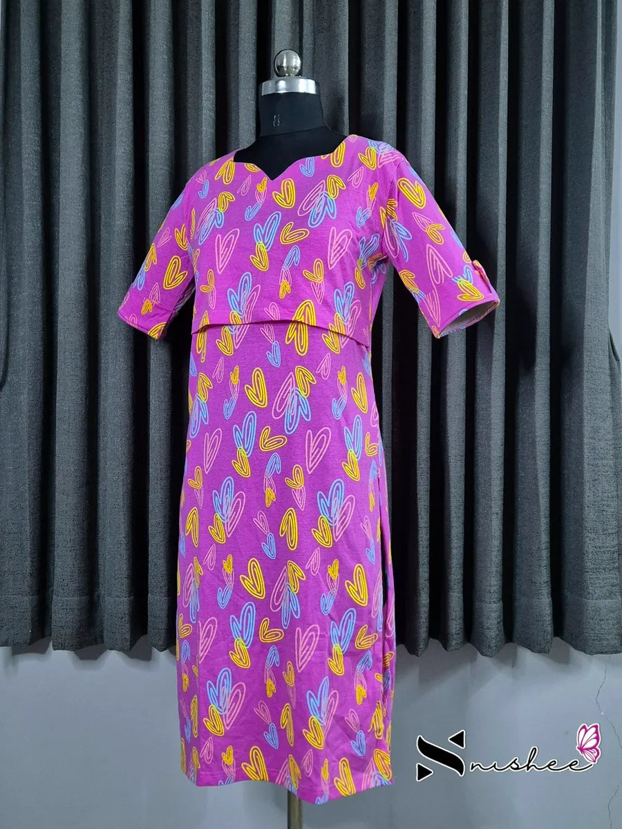 Zoom Hearts - Pull Up Feeding Kurti