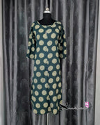 Green Mandala A Line Plus Size Kurti