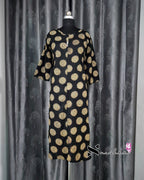 Black Mandala A Line Plus Size Kurti
