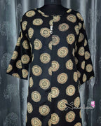 Black Mandala A Line Plus Size Kurti