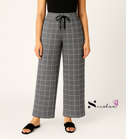 Checked Palazzo Pant