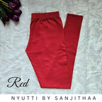 Red Full Length Leggings