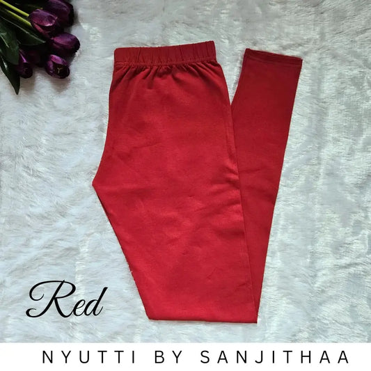 Red Full Length Leggings