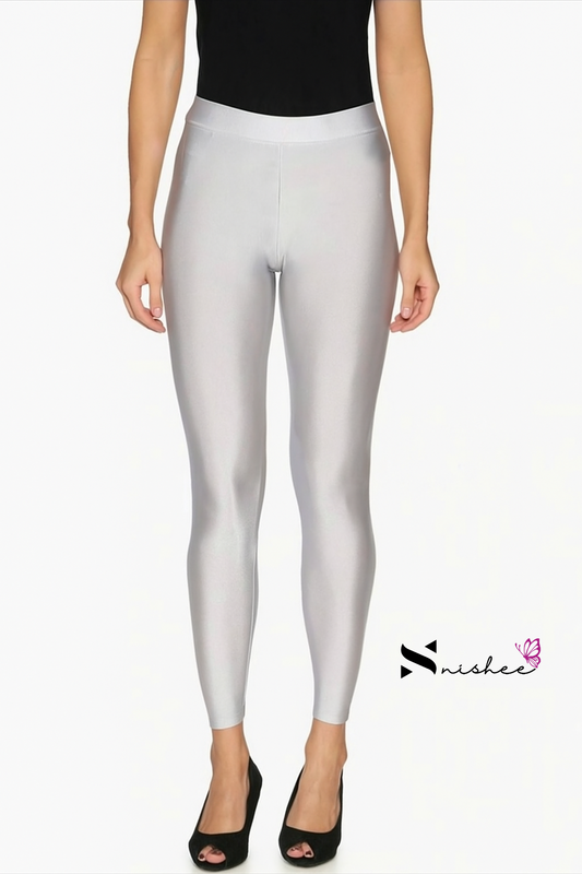 Silver Ankle Length Shimmer Pant