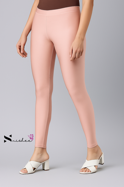 Rose Gold Ankle Length Shimmer Pant