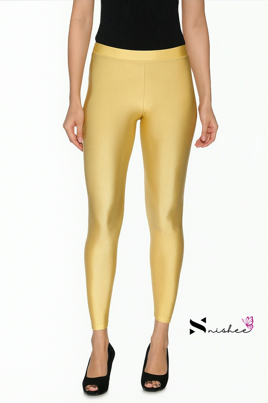 Gold Ankle Length Shimmer Pant