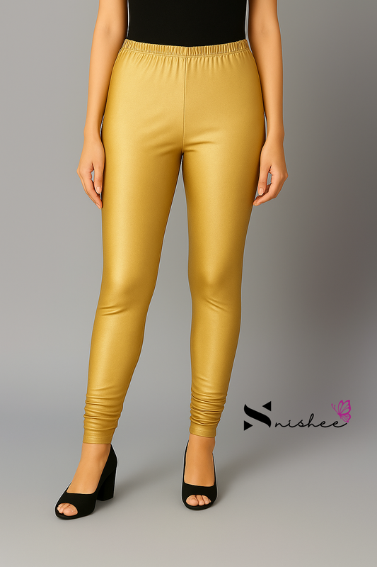 Super Gold Full Length Shimmer Pant