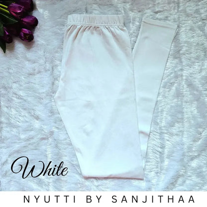 White Full Length Leggings